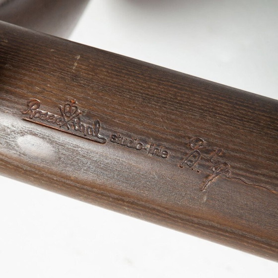 Image 1 of Vintage glass and mahogany coffee table by Burkhard Vogtherr for Rosenthal, 1970