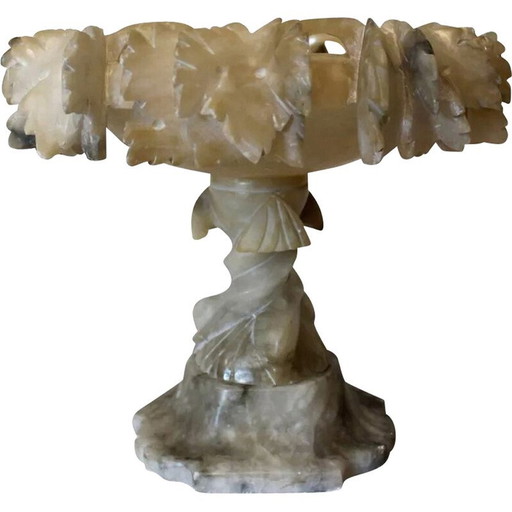 Vintage "Tazza" centerpiece in alabaster, Italy