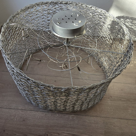 Image 1 of Unique Harco Loor Design Lamp - Elegant Braided Aluminum Wire Lighting