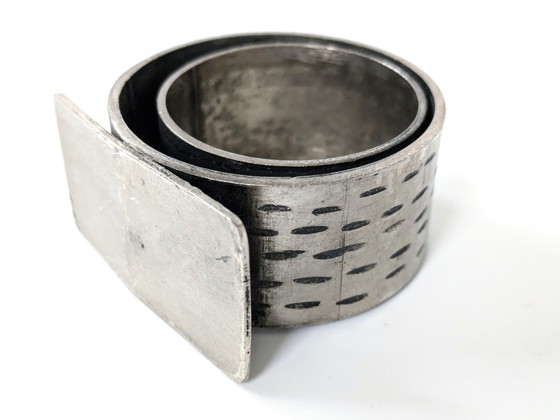 Image 1 of Set 4 Napkin Rings | Brutalist Cast Iron | Handmade 1970'S