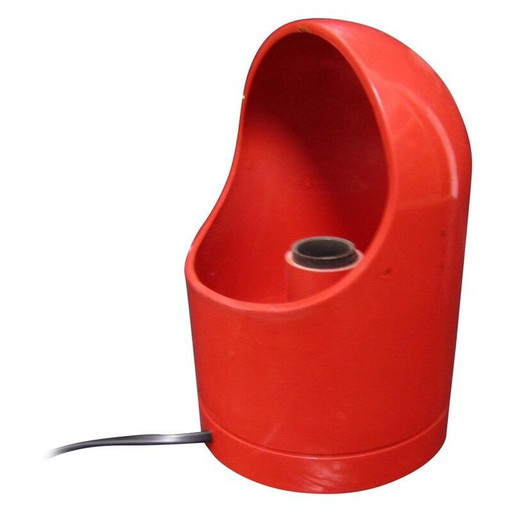 Lampada da tavolo vintage rossa, Italia, anni '70