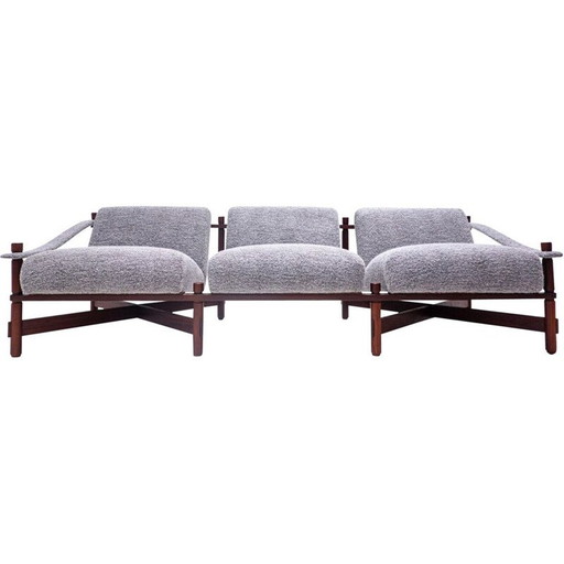 Mid-century grey sofa by Raffaella Crespi, Italy 1960s