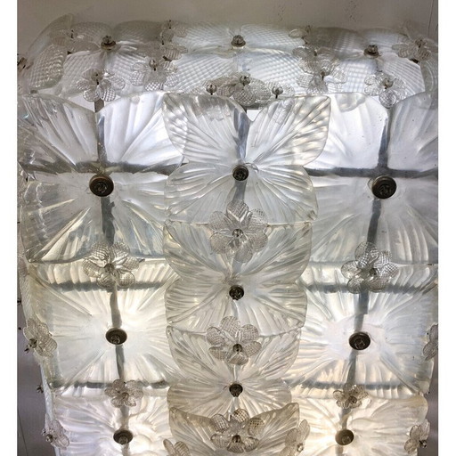 Pair of mid-century Murano glass wall lamps, Italy 1950s