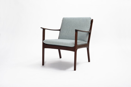 PJ112 Lounge Chair Designed by Ole Wanscher for Poul Jeppesen