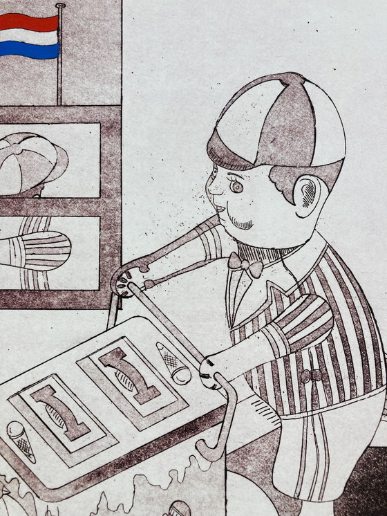 Image 1 of Gerard Van Kerkhof - Etching - Vintage Children's Toys