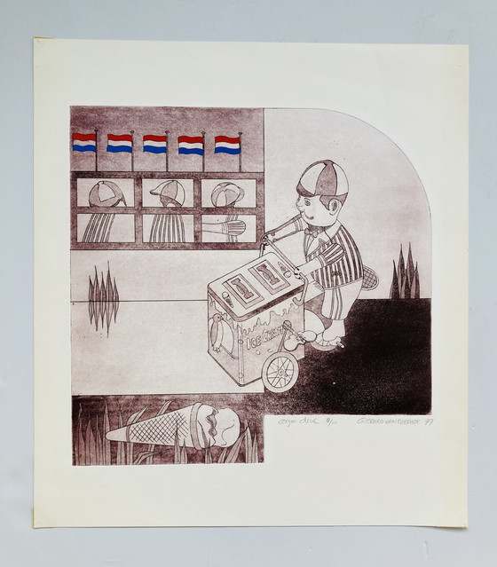Image 1 of Gerard Van Kerkhof - Etching - Vintage Children's Toys