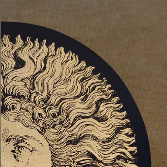 Image 1 of Piero Fornasetti Depicting "Sun King" Table