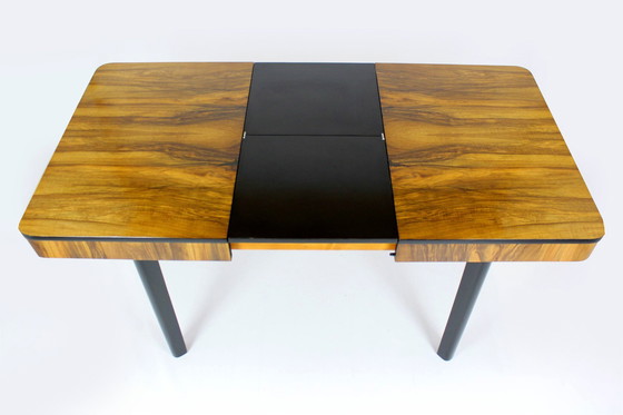 Image 1 of Walnut Folding Dining Table By Jindřich Halabala For Drevotvar, 1940S