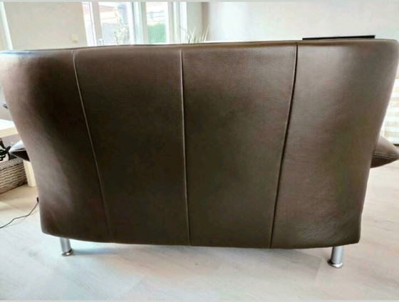 Image 1 of Jori Brown Leather Two-Seater Sofa