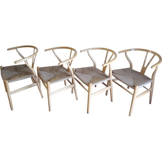 Image 1 of Set of 4 vintage CH24 Wishbone oak dining chairs by Hans Wegner for Carl Hansen, 1960