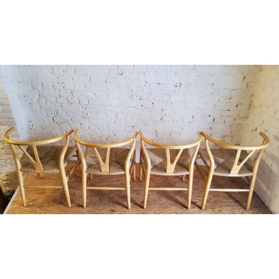Image 1 of Set of 4 vintage CH24 Wishbone oak dining chairs by Hans Wegner for Carl Hansen, 1960