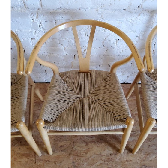 Image 1 of Set of 4 vintage CH24 Wishbone oak dining chairs by Hans Wegner for Carl Hansen, 1960