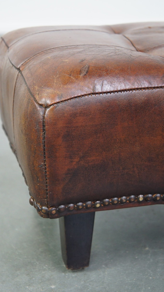 Image 1 of Sheepskin Leather Hocker