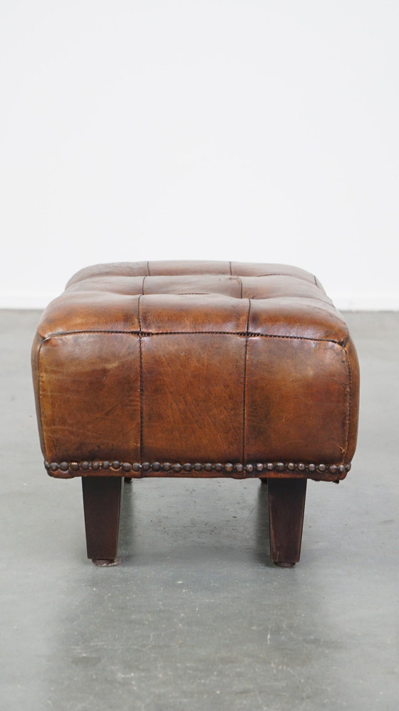 Image 1 of Sheepskin Leather Hocker