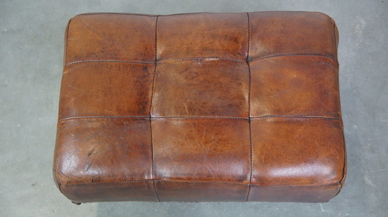 Image 1 of Sheepskin Leather Hocker