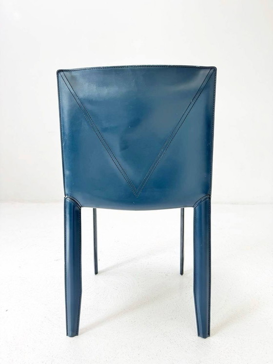 Image 1 of 3 Navy blue Margot chairs from Cattelan Italia, 1970s