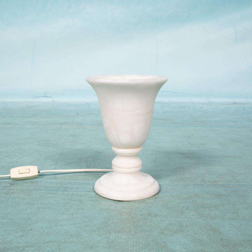 Lampe de table bohème en pierre naturelle 1970, lampe d'ambiance vintage