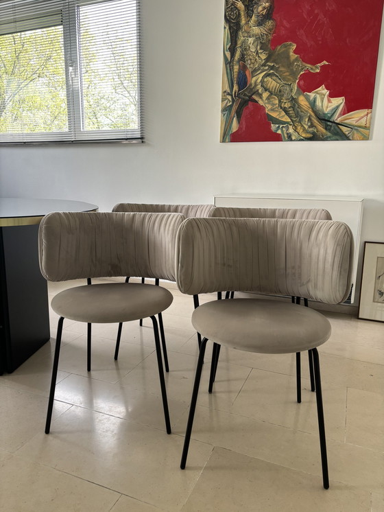 Image 1 of 4x Bolia “Pleat” dining chairs