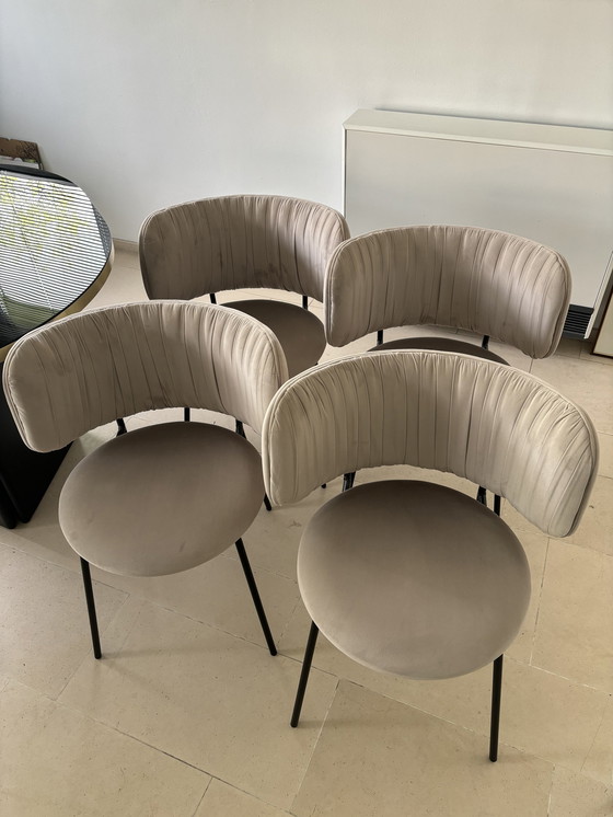 Image 1 of 4x Bolia “Pleat” dining chairs