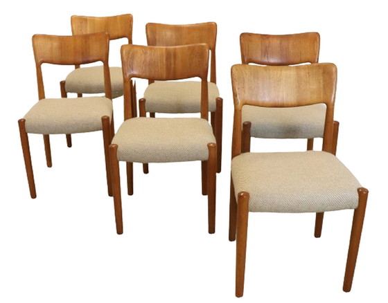 Image 1 of 6x Danish chair 'Sjunkeby' vintage