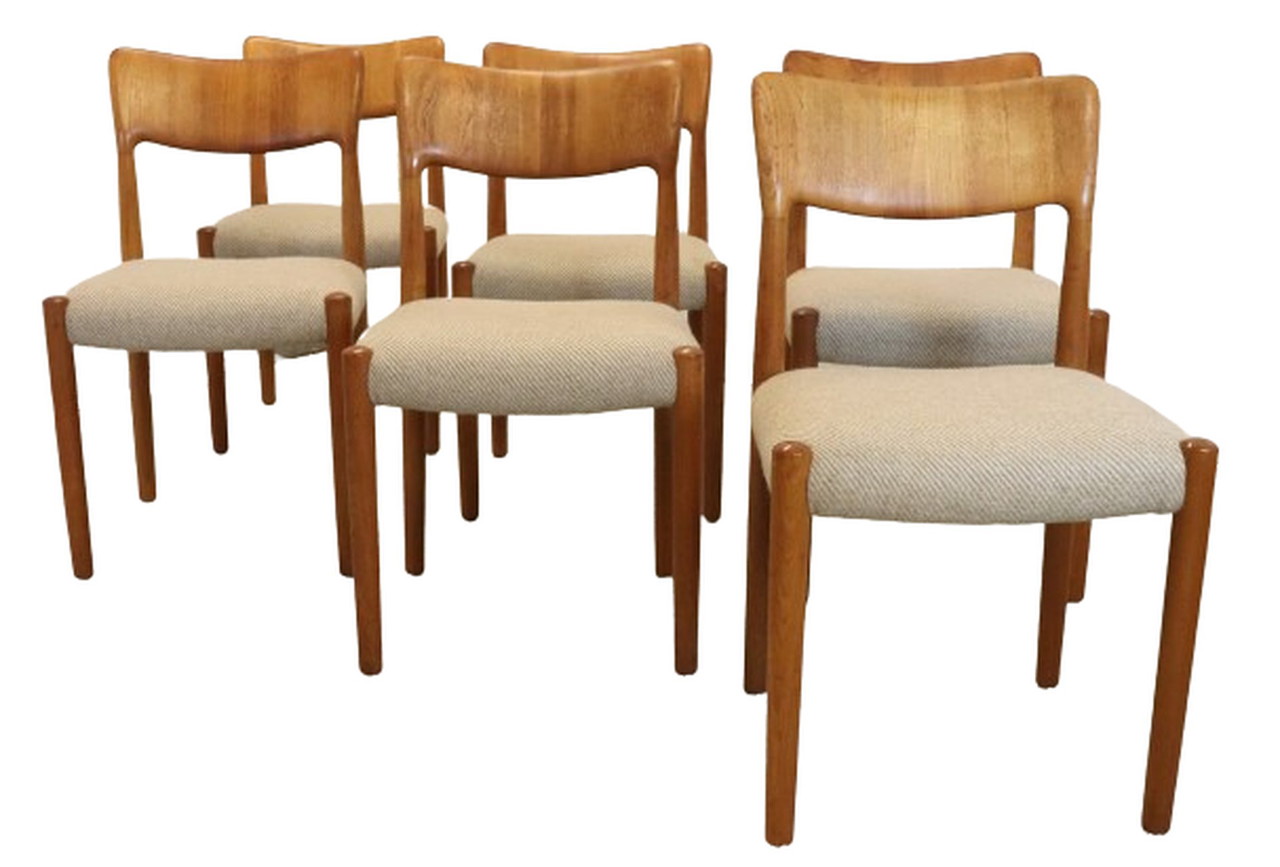 6x Danish chair 'Sjunkeby' vintage