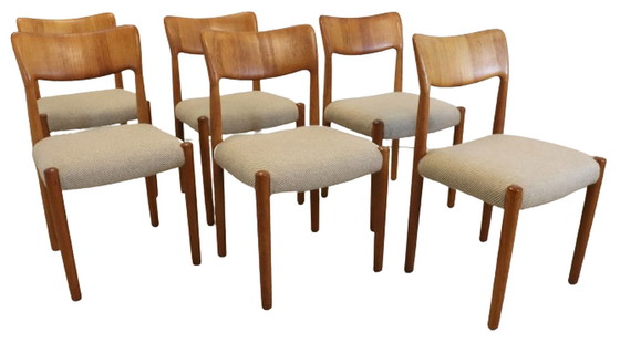 Image 1 of 6x Danish chair 'Sjunkeby' vintage