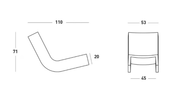 Image 1 of Chaise à bascule coulissante pour l'extérieur