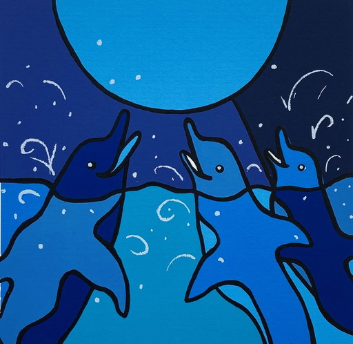 Shunyam - Silkscreen Printing Merry Dolphins