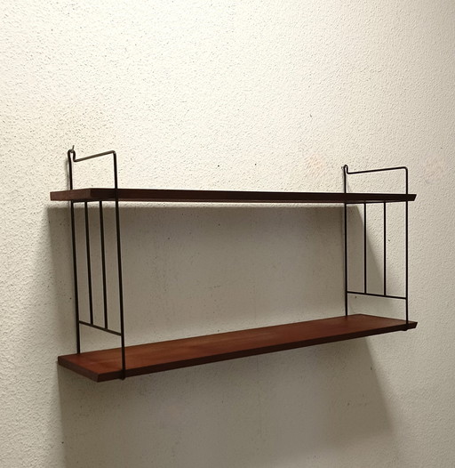 Fifties Wall Rack With Two Shelves