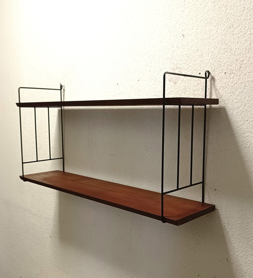 Fifties Wall Rack With Two Shelves