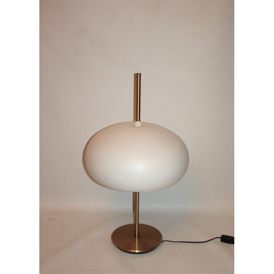 Image 1 of Vintage brass and aluminum table lamp, 1980