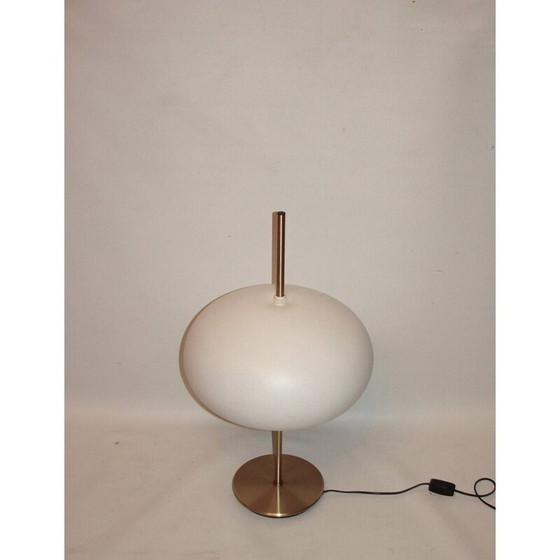 Image 1 of Vintage brass and aluminum table lamp, 1980
