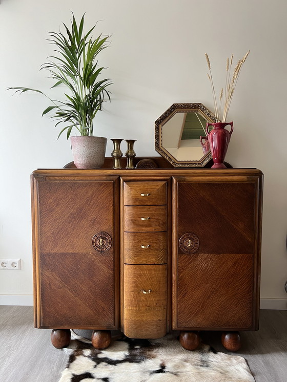 Image 1 of Amsterdam school style cabinet