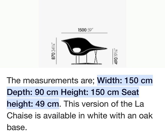 Image 1 of Iconic Vitra "La Chaise" White Scale & Wood Base Lp € 10,000.