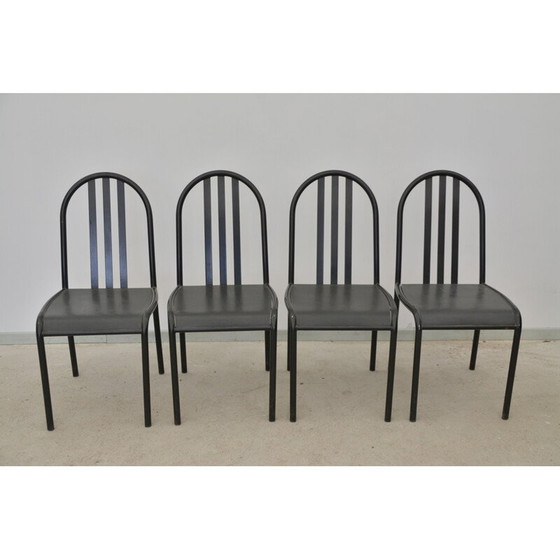 Image 1 of Set of 4 vintage wooden chairs by Robert Mallet Stevens