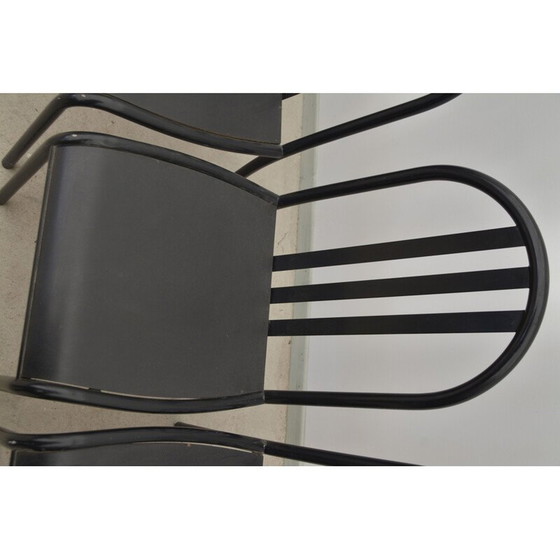 Image 1 of Set of 4 vintage wooden chairs by Robert Mallet Stevens