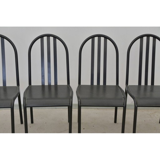 Set of 4 vintage wooden chairs by Robert Mallet Stevens
