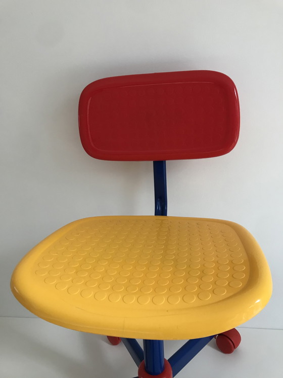 Image 1 of Chaise de bureau vintage pour enfants Chaise de bureau style Memphis par Knut & Marianne Hagberg -