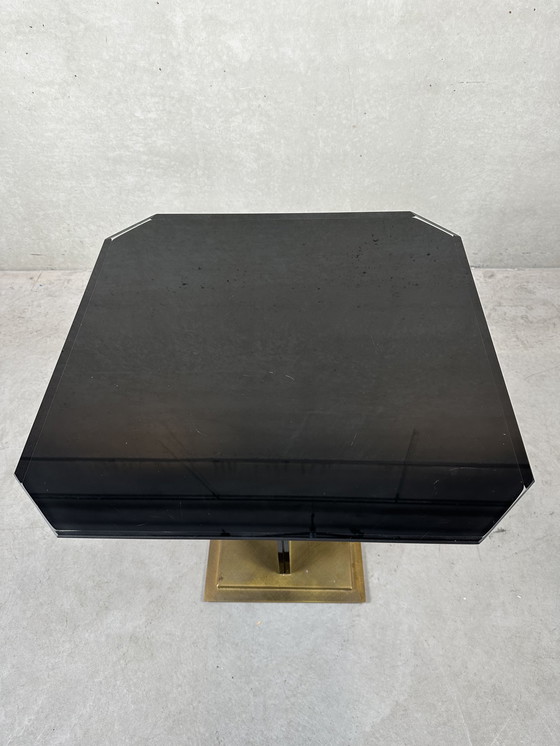 Image 1 of Table basse / table d'appoint Hollywood regency noir et or