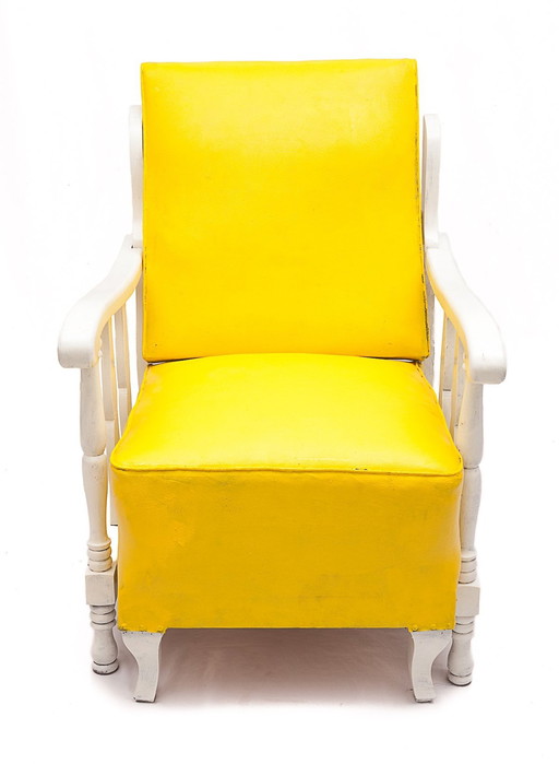 Vintage Leather Armchair, 1950