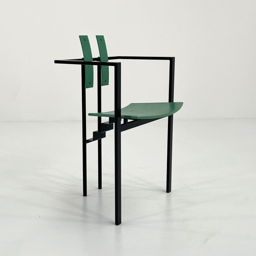 Black & Green Postmodern Trix Chair By Karl Friedrich Förster, 1980S