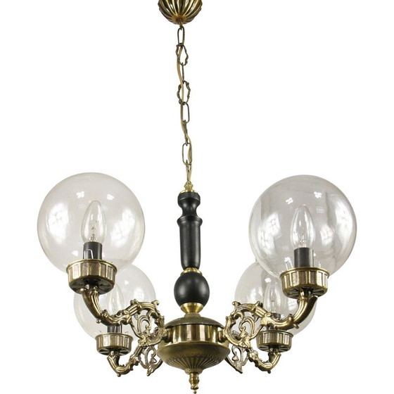 Image 1 of Vintage brass chandelier