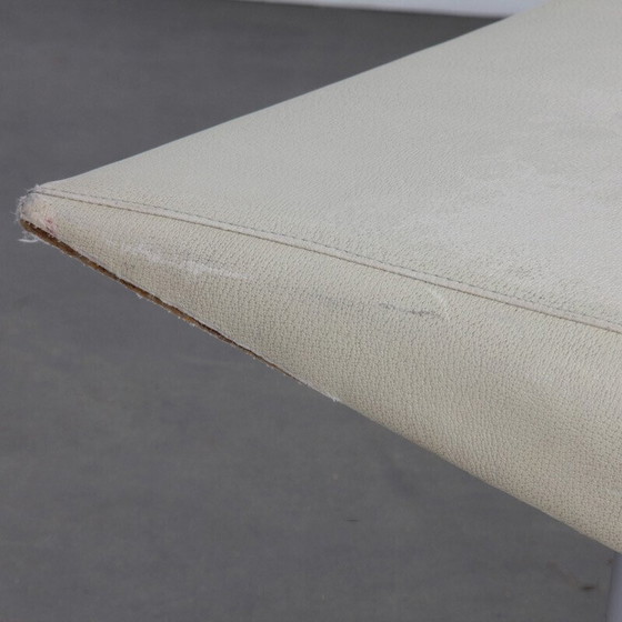 Image 1 of Vintage leatherette sofa with painted wood legs, 1980