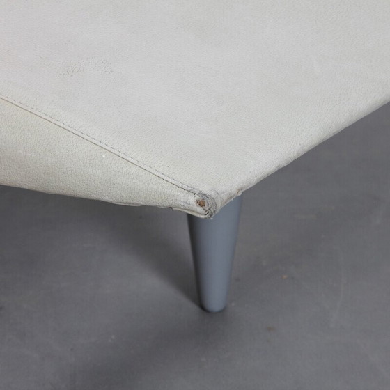 Image 1 of Vintage leatherette sofa with painted wood legs, 1980