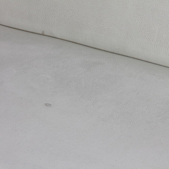 Image 1 of Vintage leatherette sofa with painted wood legs, 1980