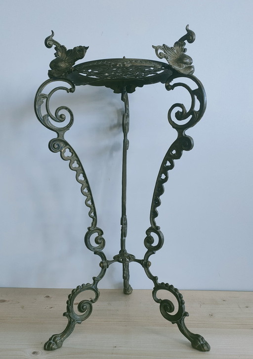 Art Nouveau Style Side Table Plant Table (Brass/Bronze)