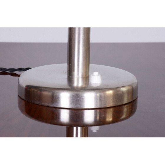 Image 1 of Vintage Bauhaus table lamp in nickel-plated steel by František Anýž, Czechoslovakia 1920