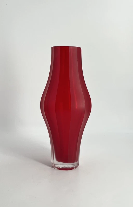 Murano vase faceted Italy 1980