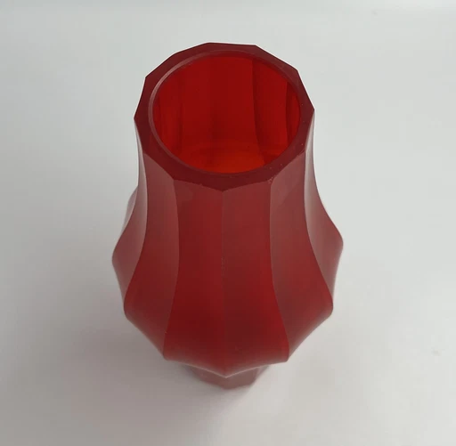 Murano vase faceted Italy 1980