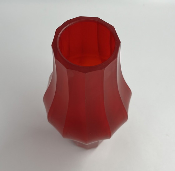 Image 1 of Murano vase faceted Italy 1980